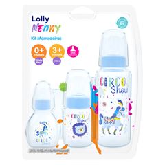Kit Mamadeira Lolly Nenny Tip Masculino C/3un 240ml/80ml/50ml