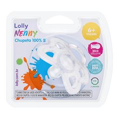 Chupeta Lolly Nenny 100% Silicone Redondo Neutro Tam 2