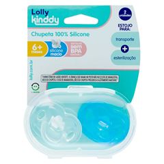 Kit Chupeta Lolly Kinddy 100% Silicone Masculino Tam 2 C/2un