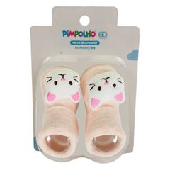 Meia Pimpolho Bichinhos RN Feminino Rosa/Gato