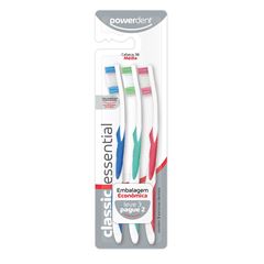 Escova Dental Powerdent Classic Média Leve 3 Pague 2 