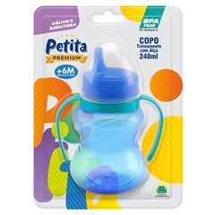 Copo Petita Relevo C/Válvula + Alça Color Azul 240ml