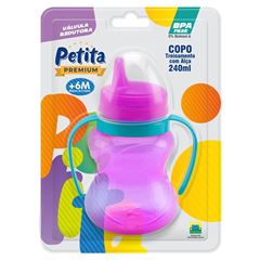 Copo Petita Relevo C/Válvula + Alça Color Pink 240ml