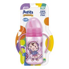 Copo Petita C/Válvula + Alça Color Rosa 270ml
