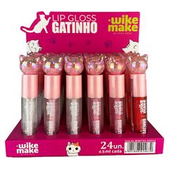 Lip Gloss Wike Make Gatinho 24/288 C/6un
