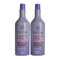 Kit Inoar Shampoo + Condicionador Hyalurônic Force 1lt + 800ml