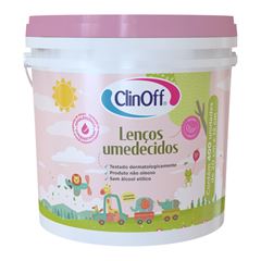 Lenço Umedecido Clin Off Balde Rosa C/400un