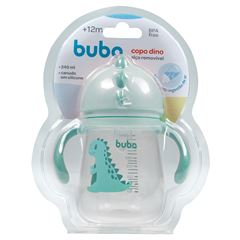 Copo Buba C/Dispositivo Canudo Dino Verde