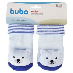 Meia Buba Antiderrapante C/Chocalho Urso