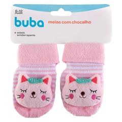 Meia Buba Antiderrapante C/Chocalho Gatinho