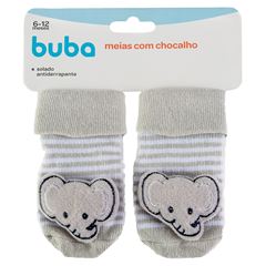 Meia Buba Antiderrapante C/Chocalho Elefantinho