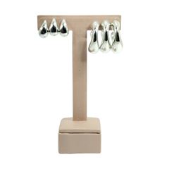 Brinco de Plástico Semelhante Ao Metal Prata C/6 Pares DF505-BR2110-2