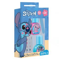 Kit Infantil Impala 2 Esmaltes + Lixa + Adesivo de Unhas Stitch