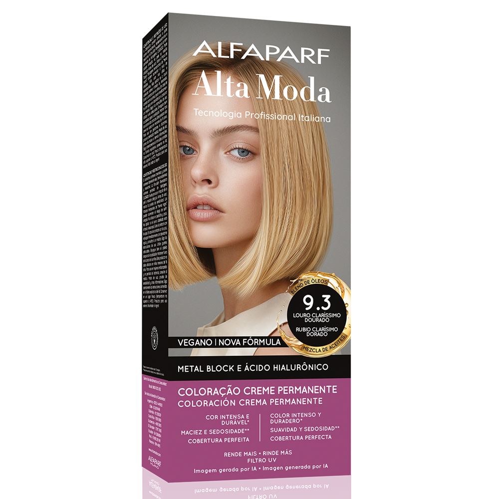 Coloração Alta Moda 9.3 Louro Claro Dourado 150g | Armazém dos Cosméticos