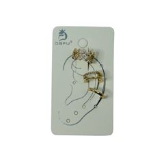 Brinco de Metal Comum Dourado C/3 Pares DF501-BR2132-7