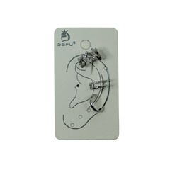 Brinco de Metal Comum Prata C/3 Pares DF501-BR2132-7