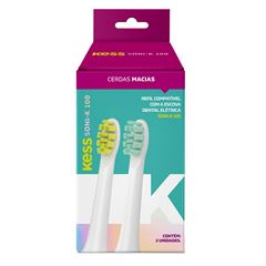 Refil Escova Dental Elétrica Kess SoniK 100 C/2un