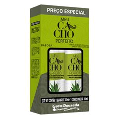 Kit Gota Dourada Shampoo + Condicionador Cachos Babosa 600ml