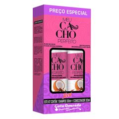 Kit Gota Dourada Shampoo + Condicionador Cachos Teen Coco 600ml