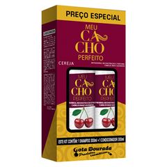 Kit Gota Dourada Shampoo + Condicionador Cachos Cereja 600ml