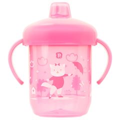 Copo de Treinamento Pimpolho Bico Rigido Alca Rosa