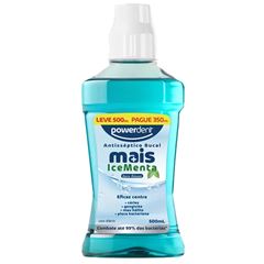 Antisseptico Bucal Powerdent Sem Alcool Ice Menta 350ml