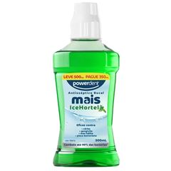Antisseptico Bucal Powerdent C/Alcool Ice Hortela 350ml