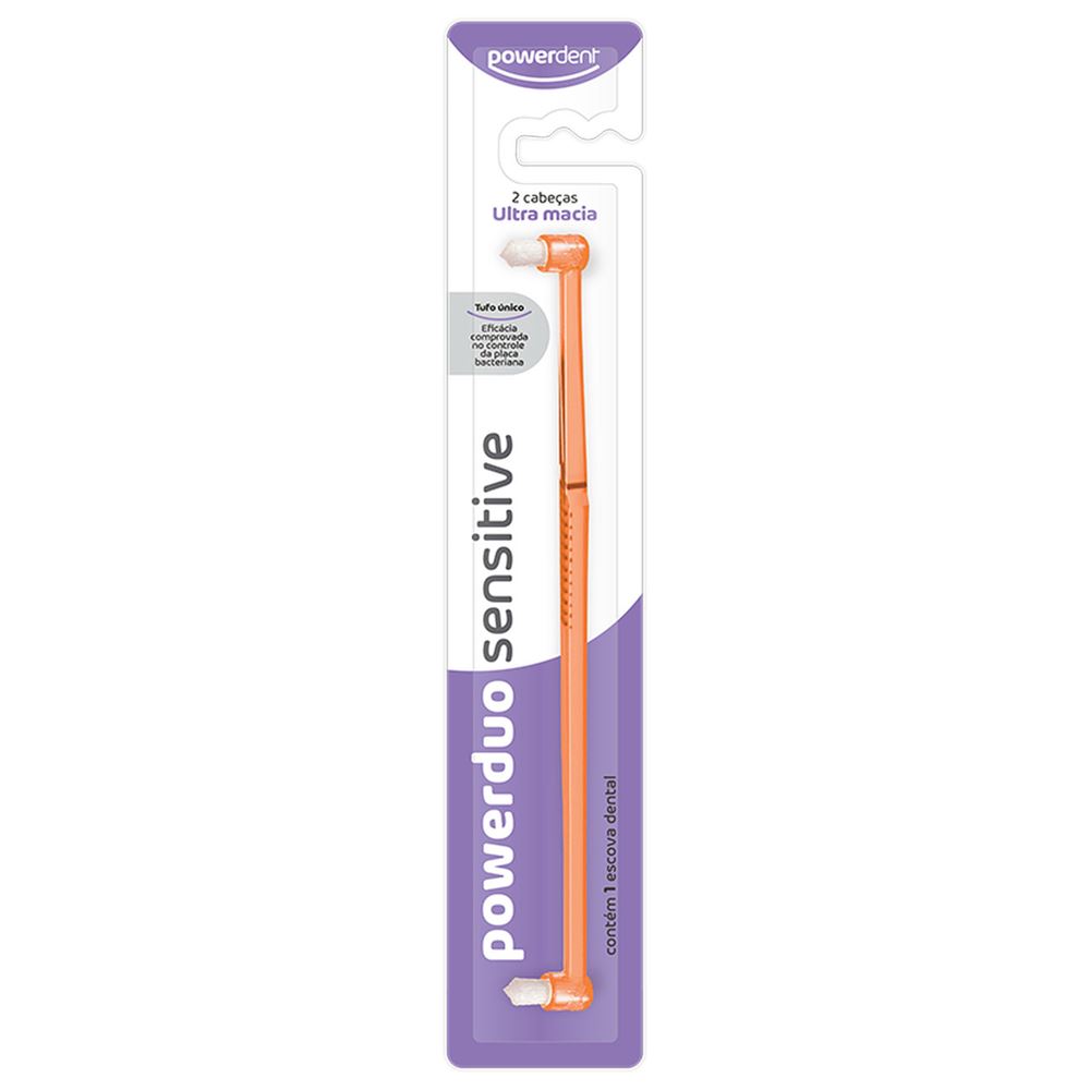 Escova Dental Powerdent Duo Sensitive C/2 Tufos | Armazém dos Cosméticos