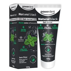 Gel Dental Powerdent Natural Black 100g