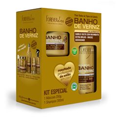 Kit Forever Liss Shampoo + Mascara Banho de Verniz 550g