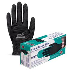 Luva Volk do Brasil Nitrilica Slim Black G C/100un