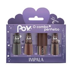 Kit Impala Pov Esmalte + Top Coat + Gloss Marcella