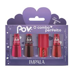 Kit Impala Pov Esmalte + Top Coat + Gloss Antonela