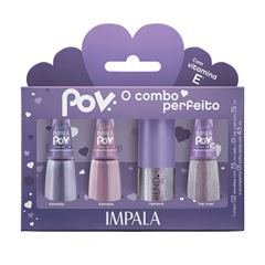 Kit Impala Pov Esmalte + Top Coat + Gloss Luara