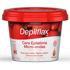 Cera Depilflax Microondas Morango 200g