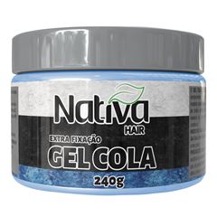 Gel Cola Nativa Hair Extra Fixação Azul 240gr