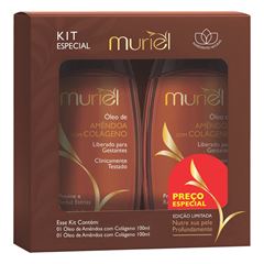 Kit Óleo Corporal Muriel Amêndoa C/Colágeno + Amêndoa Doce 100ml