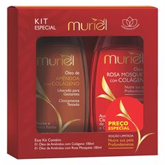 Kit Óleo Corporal Muriel Amêndoa C/Colágeno + Rosa Mosqueta 100ml