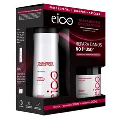 Kit Shampoo + Máscara Eico Pro Tratamento Obrigatório 600ml