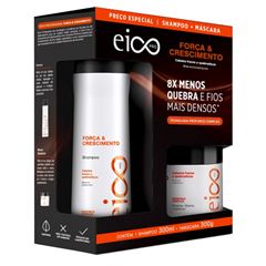 Kit Shampoo + Máscara Eico Pro Froça e Crescimento 600ml