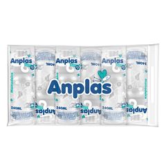 Mamadeira Anplas Reta Cristal Plus 240Ml - 6 Unidades - Branca