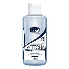 Removedor de Esmalte Ideal Com Acetona Silicone 100ml