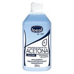 Removedor de Esmalte Ideal Com Acetona Silicone 200ml