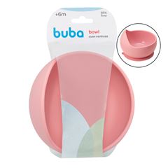 Prato Buba Bowl Silicone Com Ventosa Rosa