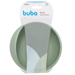 Prato Buba Bowl Silicone Com Ventosa Verde