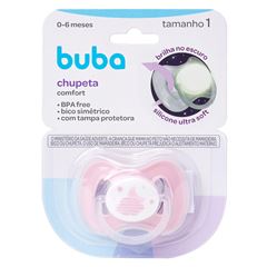 Chupeta Buba Confort Noturna T1 Nuvem Rosa