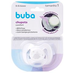 Chupeta Buba Confort Noturna T1 Nuvem Cinza