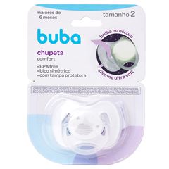 Chupeta Buba Confort Noturna T2 Nuvem Cinza