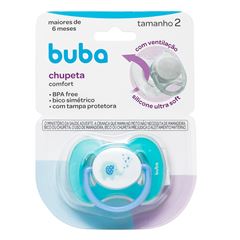 Chupeta Buba Confort T2 Elefantinho Azul