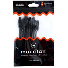 Macrilan Kit Pincel P/ Cílios E Sobrancelha C/ 12 Un. Ej302